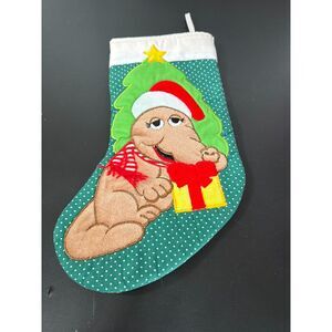 Vintage Sesame Street Christmas Stocking Snuffleupagus Elephant Applause 1998